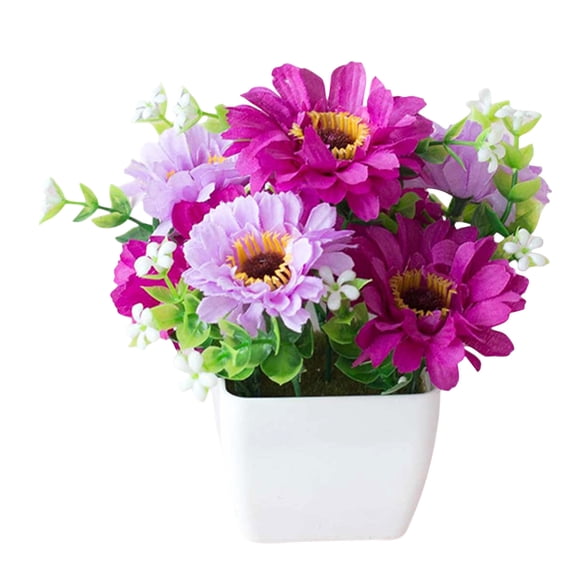 Autumn Decor Potted Plants, Artificial Sunset Chrysanthemum, Artificial Outdoor Sunset Chrysanthemum, Artificial Sunset Mums (A)