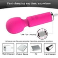 thumbnail image 3 of Mini Massager, Powerful Handheld Personal Massager with 10 Vibration Patterns Cordless Massager，Wand Massager for Women for Neck Shoulder Back Body Massage Sports Recovery Muscle Aches,Rose Red, 3 of 7