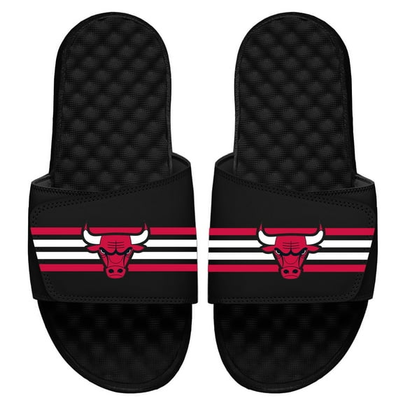 Youth ISlide Black Chicago Bulls Stripes Slide Sandals