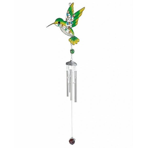 FC Design 31" Long Green Hummingbird Suncatcher Wind Chime Garden Patio Decoration