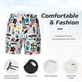 thumbnail image 6 of Picia Dinosaur pattern Mens Swim Trunks with Compression Liner Stretch Beach Shorts Quick Dry with Zipper Pockets No-Chafing Board Shorts-Large, 6 of 9
