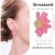 thumbnail image 2 of Pendientes vintage de flores para mujer, de aleación esmaltada, con forma de media flor. Pendientes de verano estilo boho playero con flores. Regalos de joyería para mujer., 2 of 9
