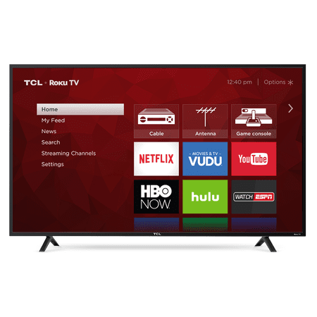 Restored TCL 55" Class 4K (2160P) Roku Smart LED TV (55S401) (Refurbished)