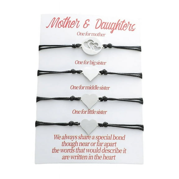 ZPAQI Mother Daughter Bracelet Set for 4 Mother's Day Gifts for Mom Mommy & Me Matching Bracelet Jewelry for Mother Daughter