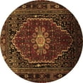 thumbnail image 1 of Ahgly Company Indoor Round Persian Brown Traditional Area Rugs, 7' Round, 1 of 4