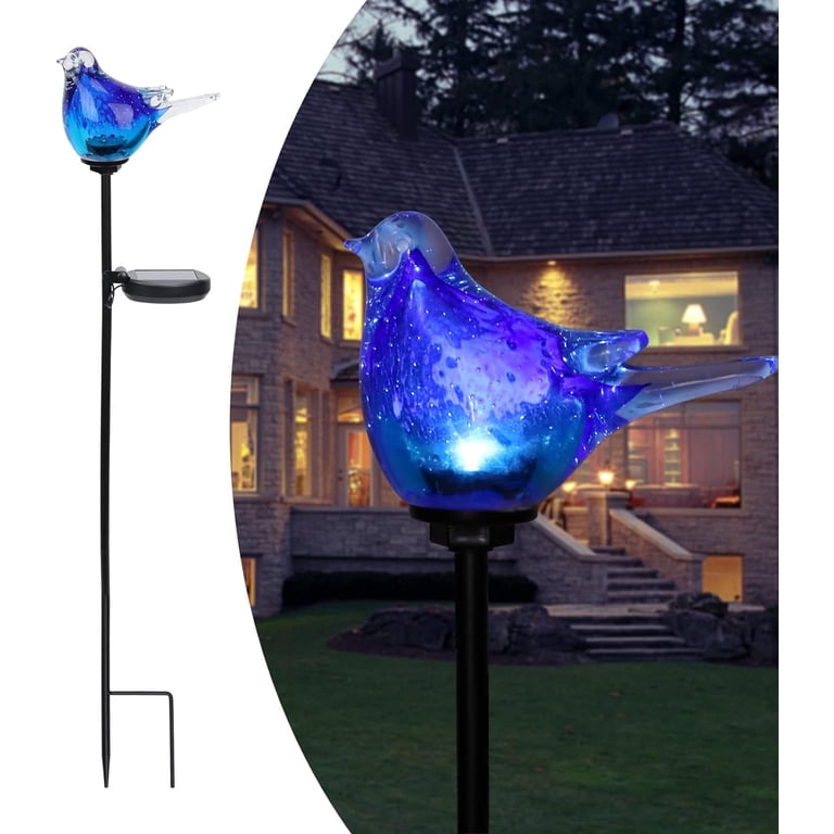 MUMTOP Solar Powered Bluebird Garden Stake, 30.5