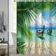 thumbnail image 5 of Cortina de ducha de 180x180 cm con agujeros, impermeable, con estampado digital. Bote, 5 of 7