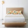 thumbnail image 6 of Yayeee Pillowcase King Size Set of 2 Satin Wrinkle Resistant Pillow Case, Orange Autumn Leaves, 6 of 7