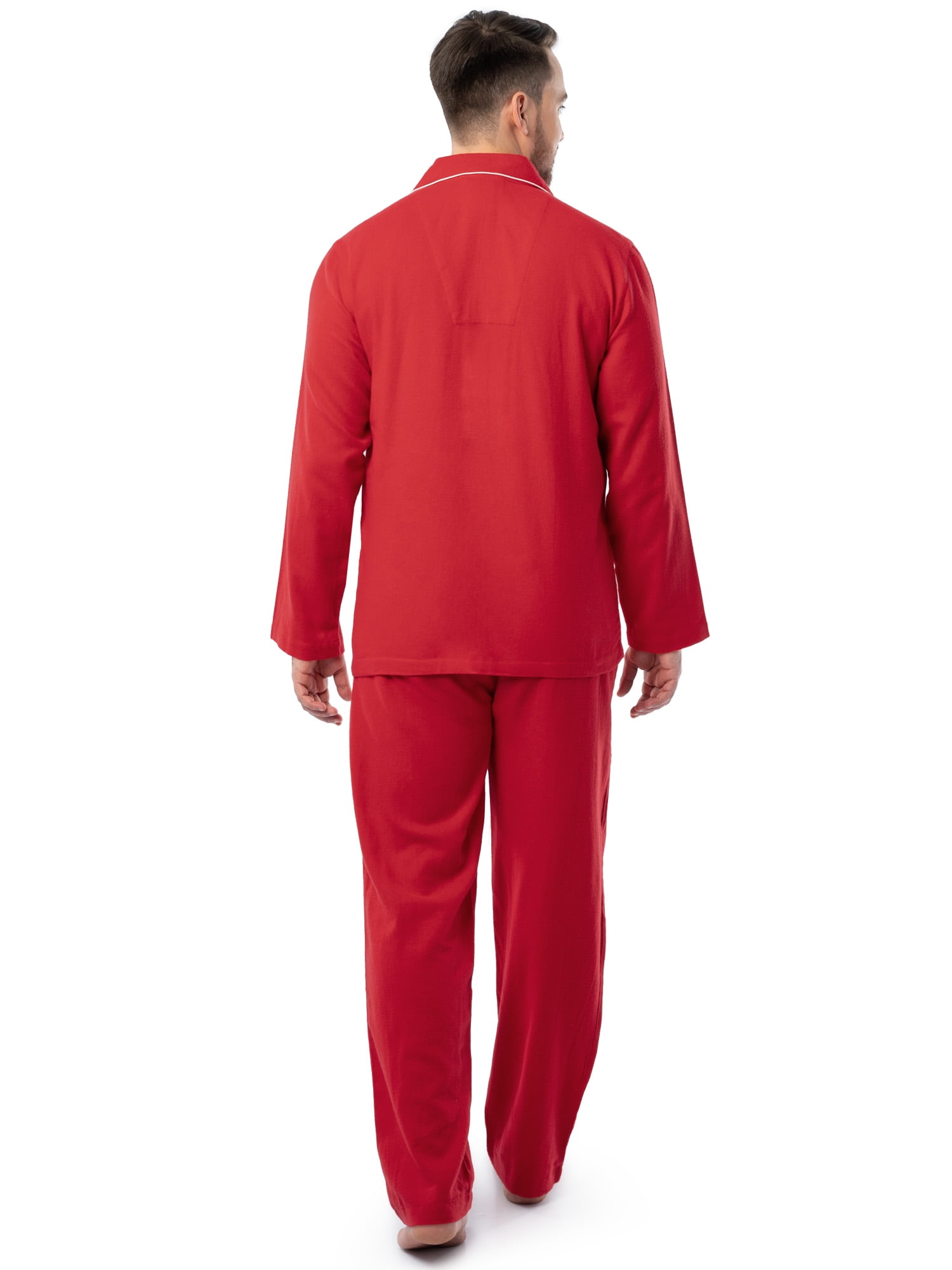 Fruit of the Loom Men's Flannel Top and Bottom Pajama Set, Sizes S-5XL