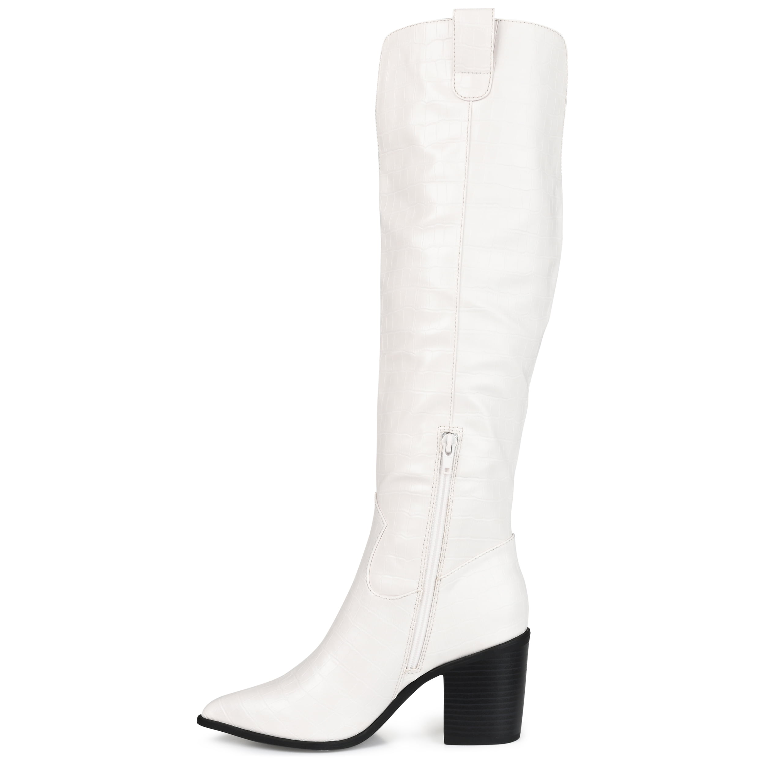 Journee Womens Therese  Stacked Heel Knee High Boots, Widths Available