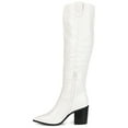 thumbnail image 3 of Journee Womens Therese Extra Wide Calf Stacked Heel Knee High Boots, 3 of 10