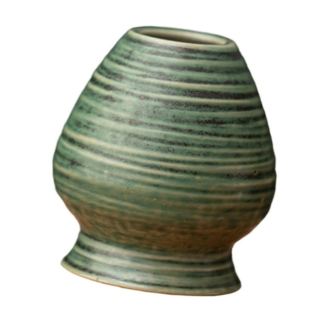 Porta batidor de té matcha, elaboración ceremonial del té, porta batidor tradicional Chasen Verde
