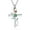 Green, variant on Cross with Rose Urn Necklace for Ashes Holder Cremation Jewelry for Ashes for Women Mom Birthstone March November