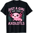 thumbnail image 2 of 100% Cotton Just A Girl Who Loves Axolotls Axolotl Kawaii Girls Kids T-Shirt, 2 of 5