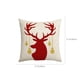 thumbnail image 3 of RKSTN christmas pillow covers Peach Print Christmas Pillowcase Christmas Tree Elks Pillowcase Sofa Bedside Cushion Cover Size 17.7 X17.7 Inches, 3 of 6