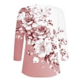 thumbnail image 5 of 3/4 Length Sleeve Womens Tops 2026 Spring V-Neck Ruffle Blouses Dressy Casual Shirts Beach Vacation Tunic 3/4 Sleeve Blouse, 5 of 6