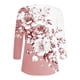 thumbnail image 5 of TaTaai Casual Printed Shirt for Women V-Neck Button Front 3/4 Sleeve Loose Fit Blouse Fashion Unstructured Print Soft Comfortable Top for Spring Summer Daily Gift, 5 of 6