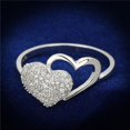 thumbnail image 1 of Women Rhodium 925 Sterling Silver Ring with AAA Grade CZ in Clear - Size 8, 1 of 1