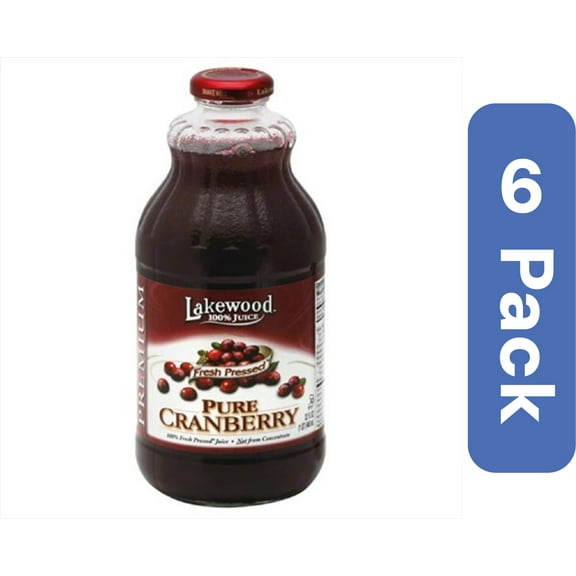 Lakewood Juice Pure Cranberry- 32 Fl Oz- Pack Of 6