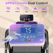 Treadmill for Home, Portable Folding Electric Exercise Treadmill with Adjustable Incline, APP Control, 64 Programs, 320 lb Capacity, 7.5MPH, Bluetooth Speakers, Running Walking Jogging, 01/18 Update