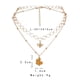 thumbnail image 2 of Moda hueco círculo collares abeja colgante doble capa gargantillas joyería, 2 of 2