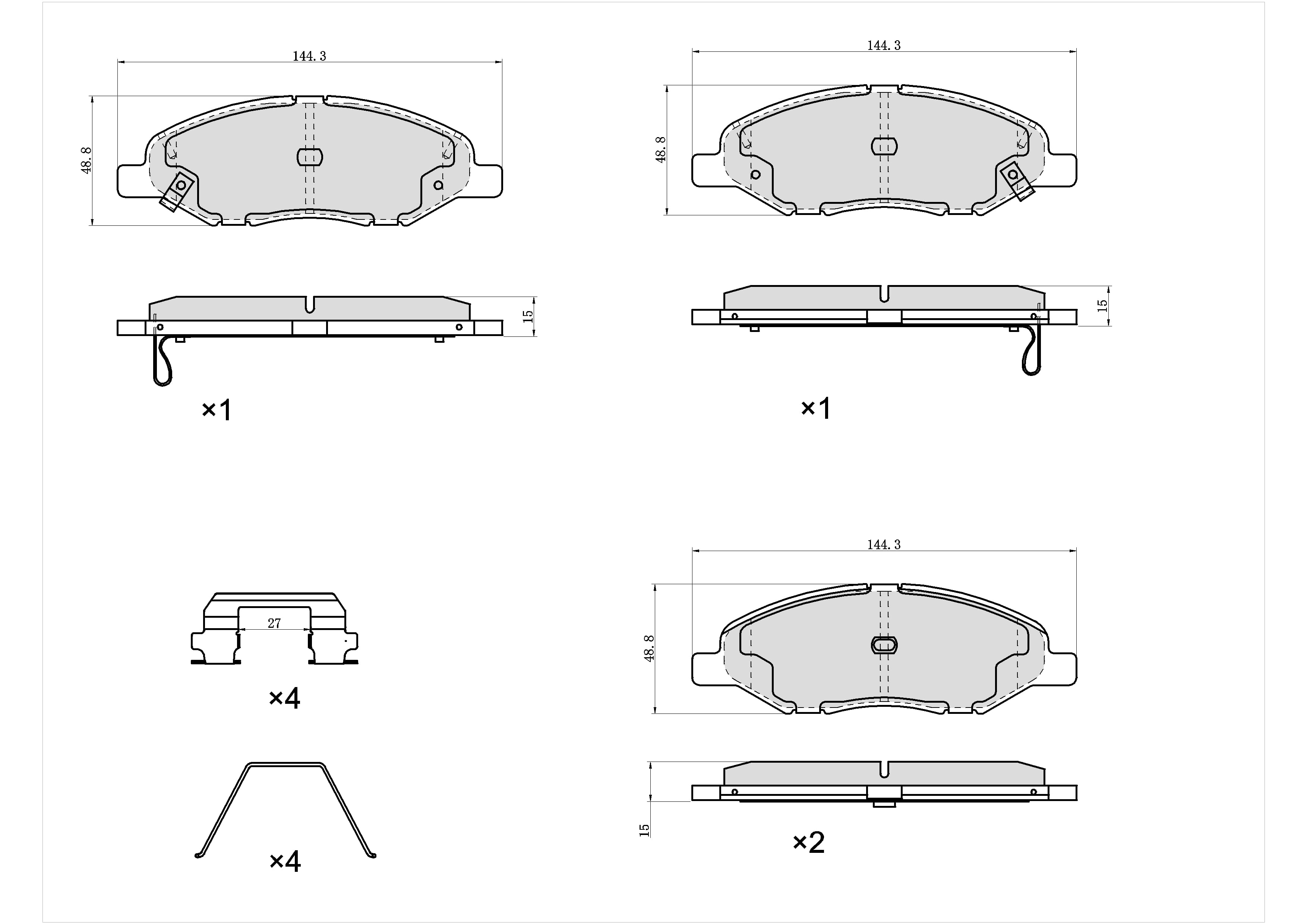 Winstop Brake Pad Set, Front WS.1345.0.C, Nissan Versa 2011-2009