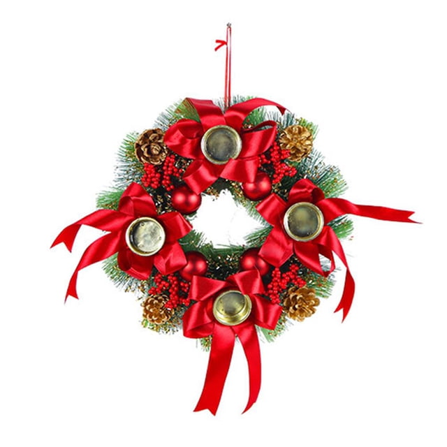 Guirnalda Navidad DIY Navidad Guirnalda Colgante Hogar Boda Decoración Rojo