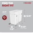 thumbnail image 4 of Rev-A-Shelf RV-15KD-11C S Double 27 Quart Pullout Waste Containers, White, 4 of 11