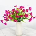 thumbnail image 4 of Artificial Flowers Faux Plants for Outdoors Morning Glory Fake Flowers UV Resistant No Fade for Garden Porch Patio Window Box Decoration (Hot Pink), 4 of 4