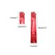 thumbnail image 2 of Guantes de cuero sintético para mujer INSPIRE CHIC, brillantes, de dedo completo, largos, para la noche, cálidos, talla única, rojos, 2 of 6