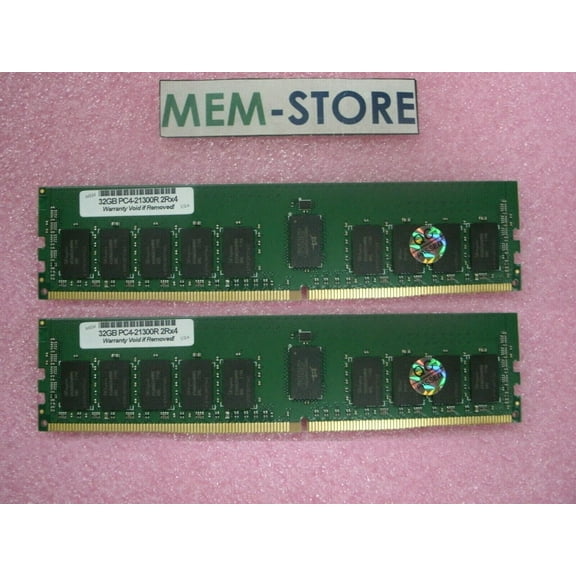 64GB (2x32GB) DDR4 2666MHz RDIMM Crucial CT32G4RFD4266 Equivalent Memory Upgrade (3rd Party)