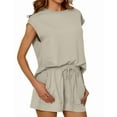 thumbnail image 3 of 2 Piece Sets for Women Casual Summer Khaki S, 3 of 8
