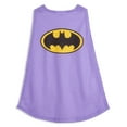 thumbnail image 3 of DC Comics Justice League Batgirl Little Girls Zip Up Costume Pajama Coverall and Cape Toddler to Little Kid, 3 of 5