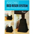 CreativeWare Plastic, Adjustable Bed Riser System in Black, 8 Count