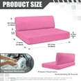 thumbnail image 7 of XYZCANDO Light Pink Print RV Dinette Cushion Covers Stretchable Couch Cushion Covers Solid Color Print Washable Slip Covers for Loveseat Sofa Slip Covers for 2 Seat Cushion Couch Designed Gifts, 7 of 7