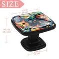 thumbnail image 4 of 4 Pcs Square Cabinet Handle Drawer Pulls Cartoon Cat Knobs with Screws Furniture Office Cabinet Knob Decoration, 4 of 7