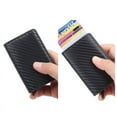 thumbnail image 2 of Carbon Fiber RFID Blocking Men's Credit Card Holder Leather Bank Card Wallet Case Cardholder Protection Purse For Women, 2 of 6