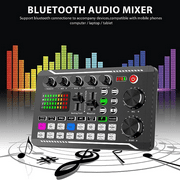 Vinci Professional Audio Mixer Kit Sound Board Console System 3.5mm Microphone Sound Card for Podcast Recording Vocal Game Voice DJ Live