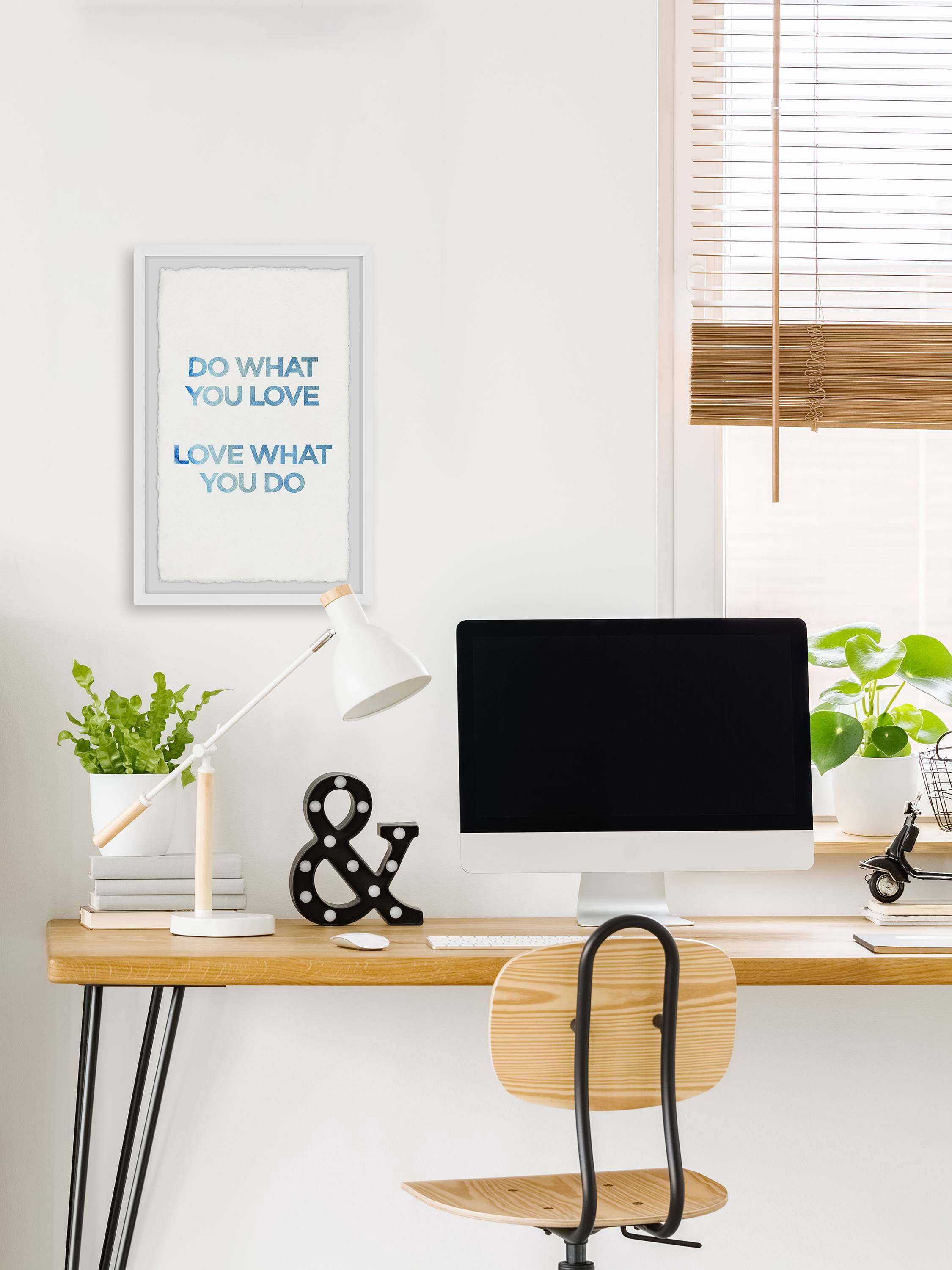 Marmont Hill Blue Do What You Love Framed Wall Art