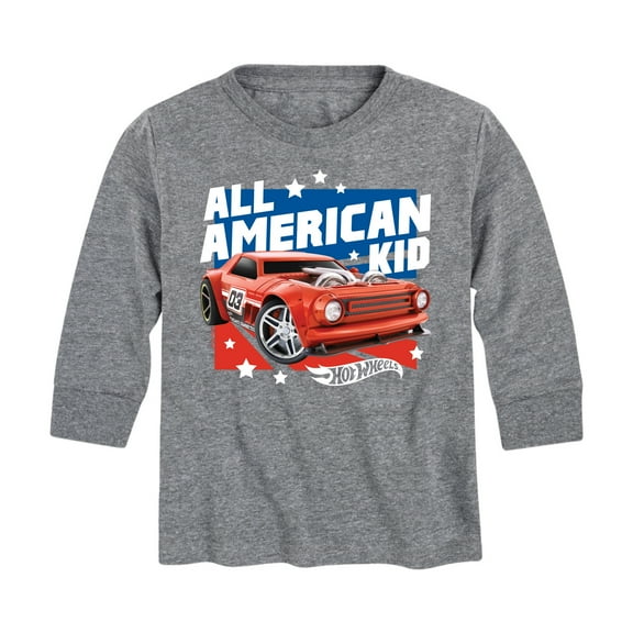 Hot Wheels - All American Kid - Toddler And Youth Long Sleeve Graphic T-Shirt