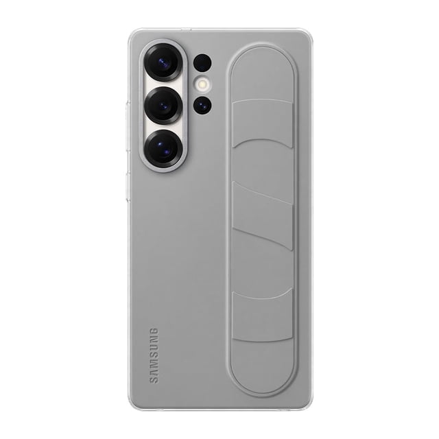 Funda para Samsung Galaxy S25 Ultra con soporte y agarre, gris