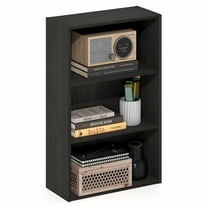 Furinno Basic 3-Tier Open Shelf Bookcase, Bookshelf, Storage Organizer, 7 x 17 x 26, Espresso