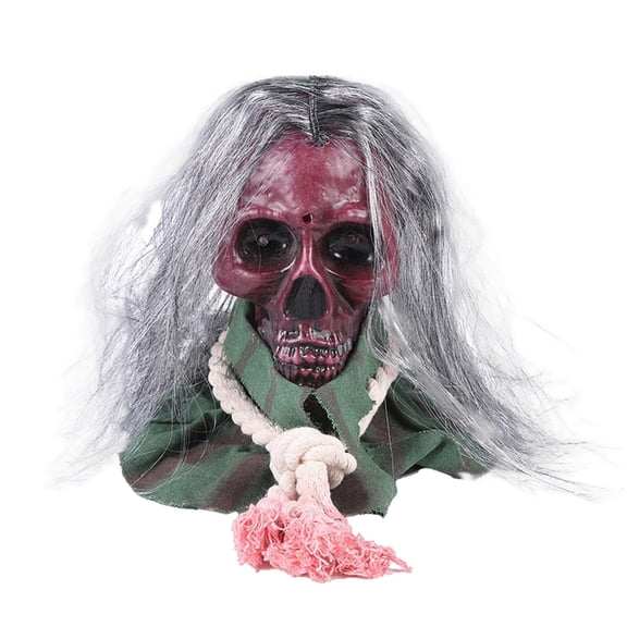 Voice Activated Walking Ghost Skull Decoration – Light Up Halloween Prop with Sound, Motion & Glowing Eyes – Horror Animatronic for Porch, Backyard, Party or Haunted House