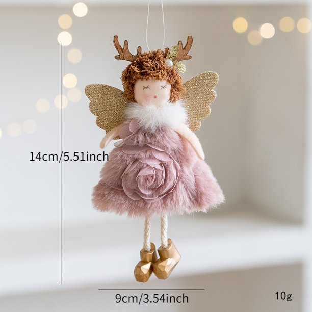 Colgante de Ángel de Navidad, adornos de árbol colgantes, regalos de Navidad, Ángel con alas