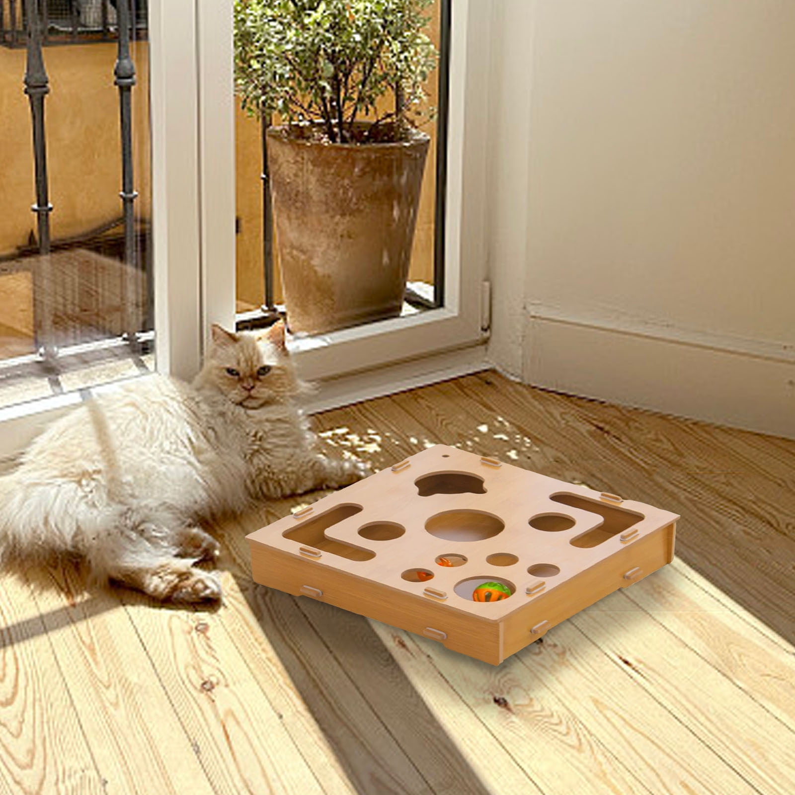 Standard Cat Intelligence Maze Box - Interactive Puzzle Design, Stimulates Mental Exercise, Boredom Relief for Indoor Cats, Durable Material, Suitable for All Cat Breeds, 1pc