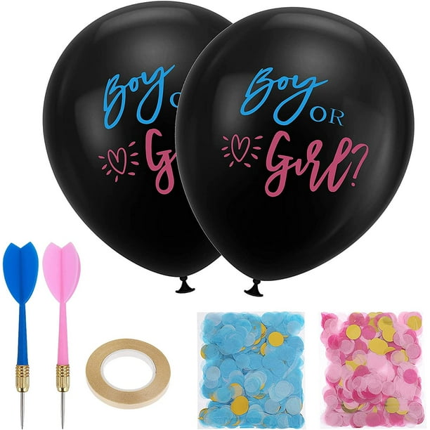 Combinación de globos de revelación sexual redondos de 36 pulgadas para fiesta de niño o niña, diseño para bebé, niño y niña
