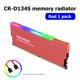 thumbnail image 1 of Kuymtek COOLMOON CR-D134S ARGB RAM disipador de calor disipador de calor para escritorio (gris), 1 of 3