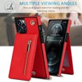 thumbnail image 2 of Kickstand Card Slots Wallet Strap Case For Iphone 16 15 14 13 12 11 Pro Max C40, iPhone 14, 2 of 8