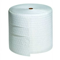 Pig Sorbent Roll, 19 gal, 15 in x 150 ft, Oil, White, Polypropylene MAT443
