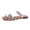 Shoes # Silver, variant on Strappy Sandals for Women Open Toe Criss Cross Metallic Finish Slip On Flats Square Design Ankle Wrap Casual Summer Beach Vacation Dressy Outdoor Stylish Shoes